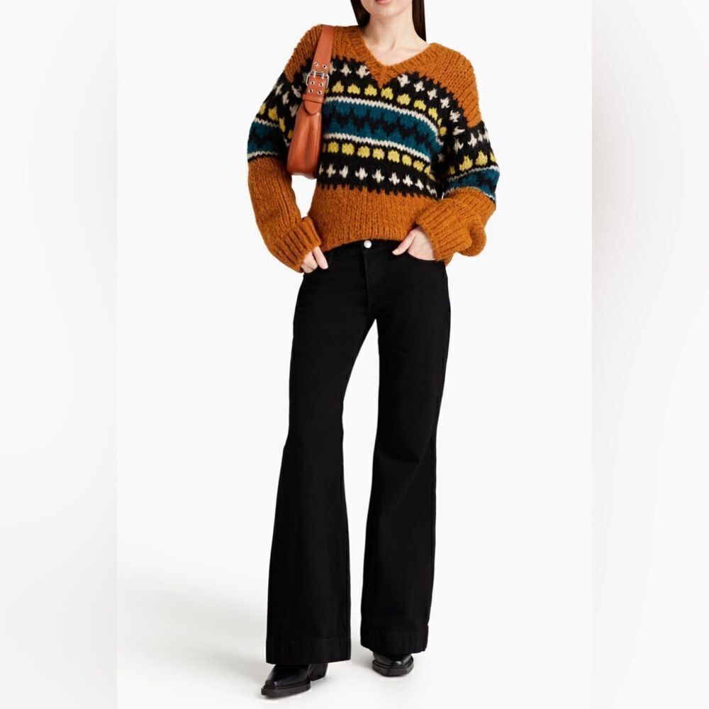 NWT Re/Done 70s Low Rise Flare Bell Bottom Jean In Black
Size 29